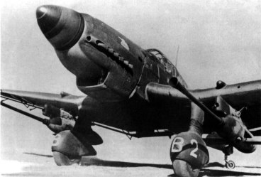 Impresionante primer plano de un Ju 87G-1, con sus dos mortíferos cañones bajo las alas