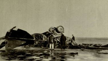 Un Gotha accidentado en Cape Gris Nez, en el Pas-de-Calais. Paradójicamente, se perdieron más Gotha en accidentes que en acciones de guerra